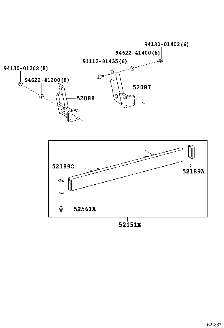 DYNA TOYOACE |  REAR BUMPER BUMPER STAY