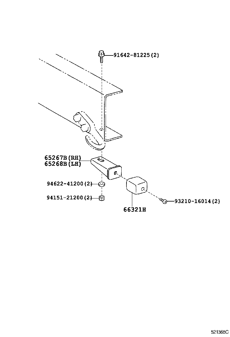  DYNA TOYOACE |  REAR BUMPER BUMPER STAY