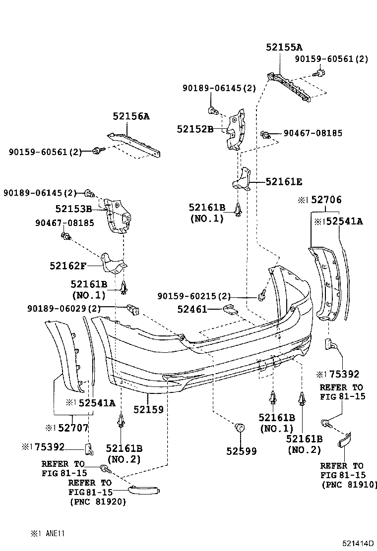  WISH |  REAR BUMPER BUMPER STAY