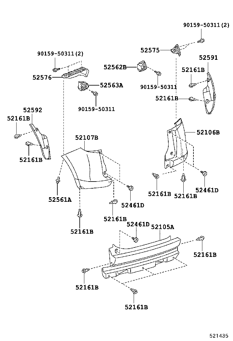  RACTIS |  REAR BUMPER BUMPER STAY