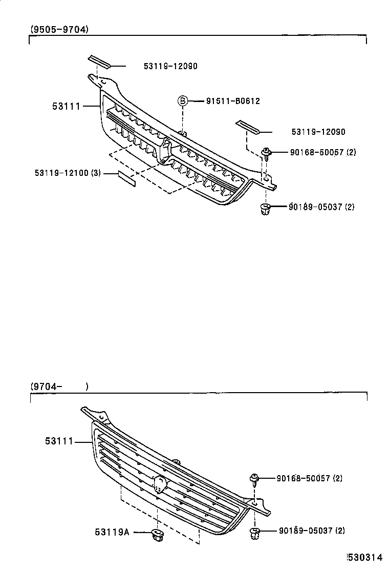  LEVIN TRUENO |  RADIATOR GRILLE