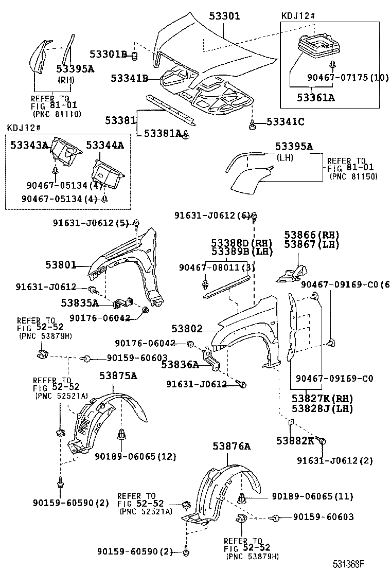  LAND CRUISER PRADO |  HOOD FRONT FENDER