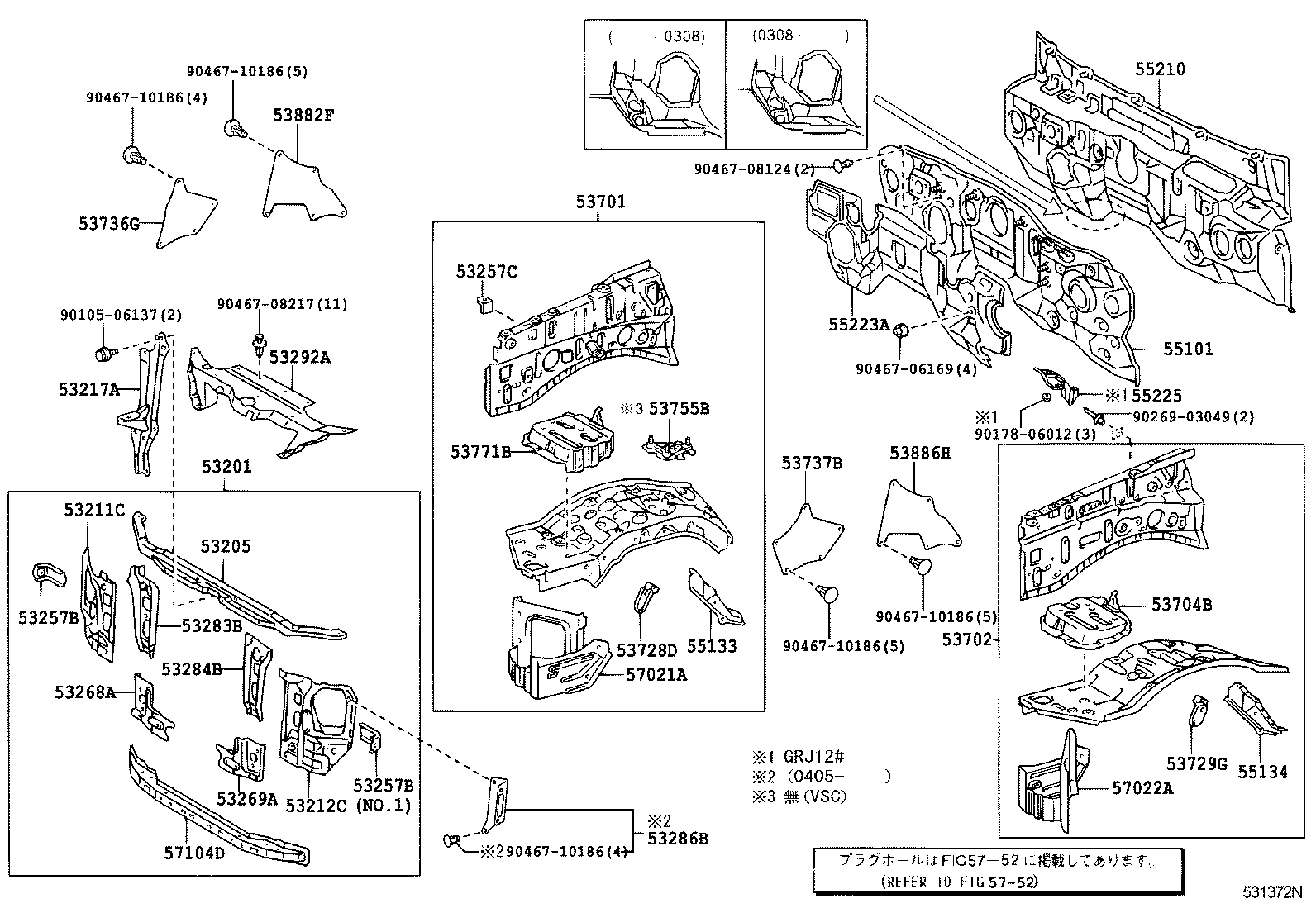  LAND CRUISER PRADO |  FRONT FENDER APRON DASH PANEL