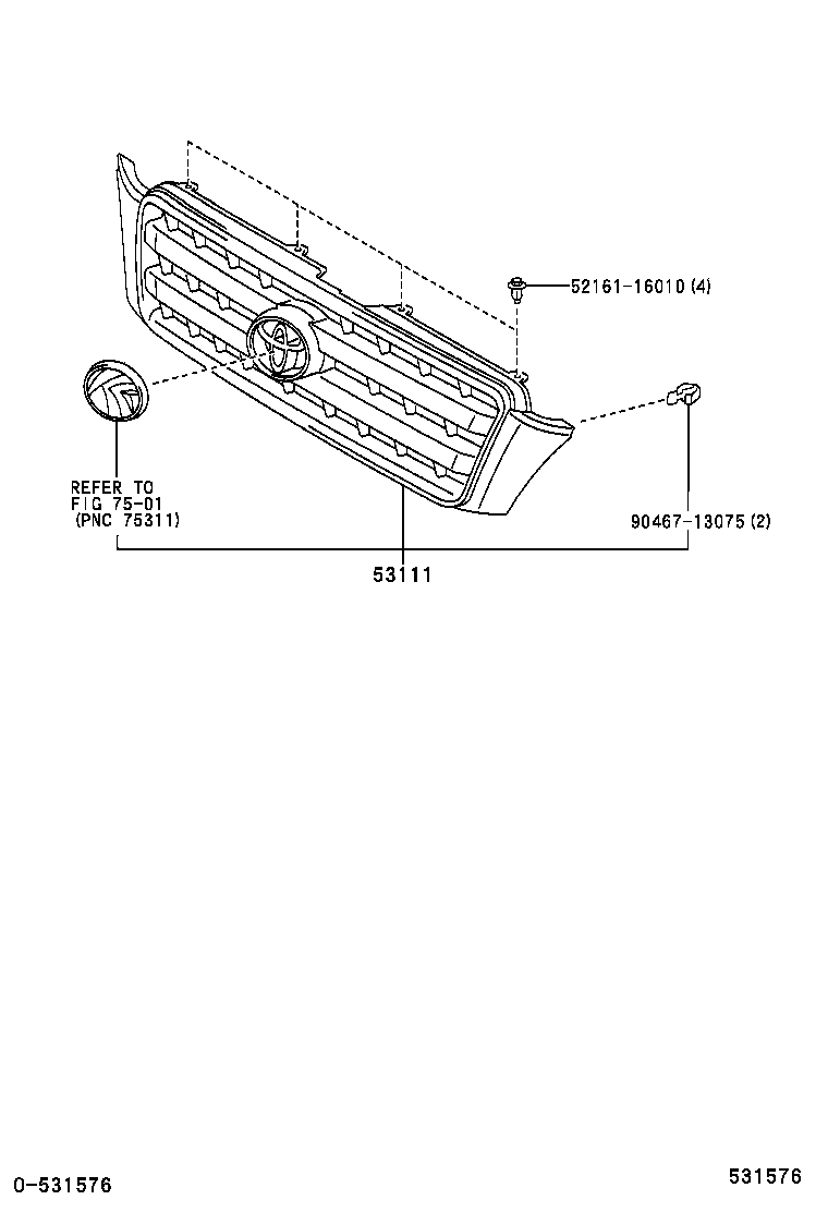  KLUGER L V |  RADIATOR GRILLE