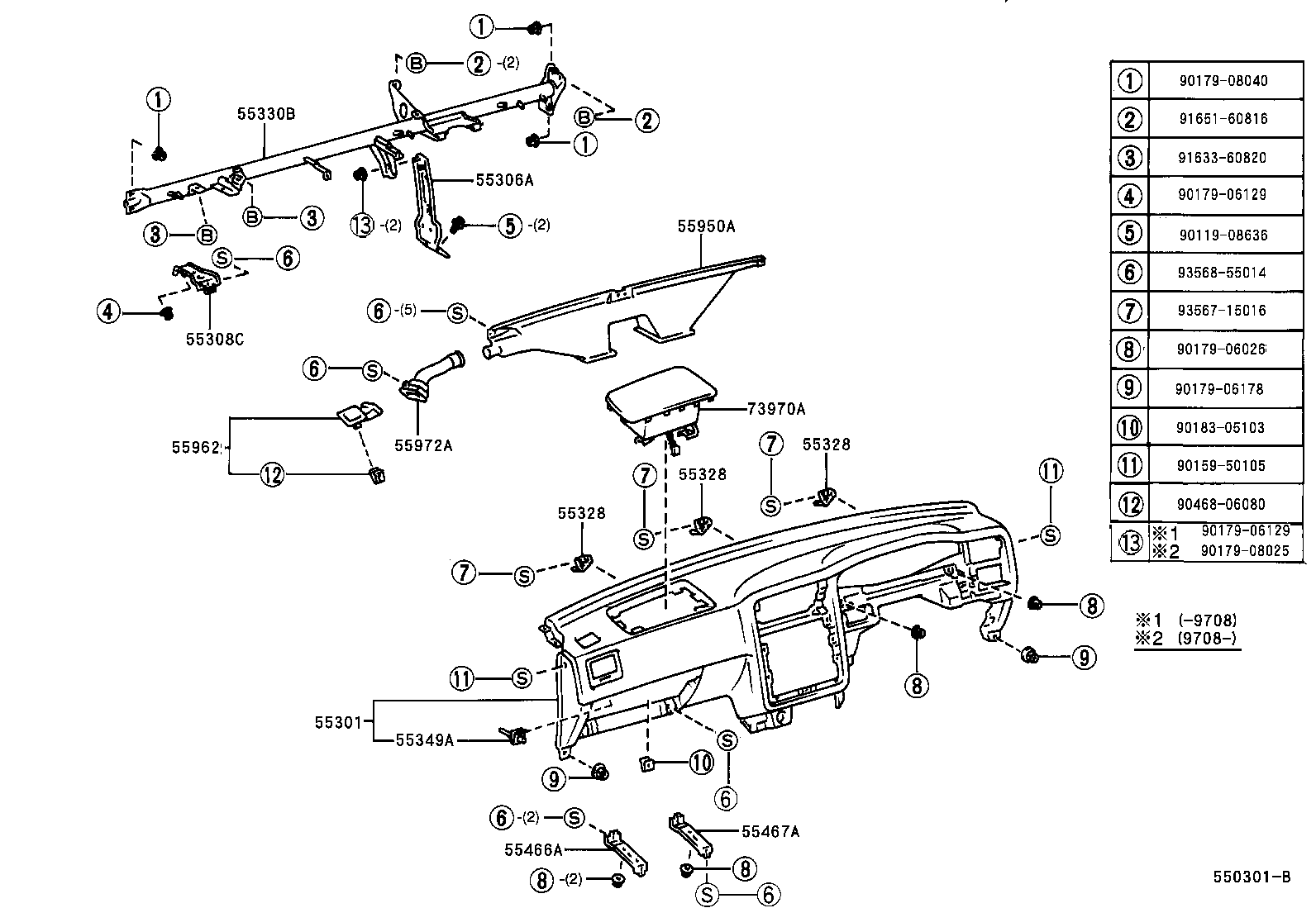  CALDINA |  INSTRUMENT PANEL GLOVE COMPARTMENT