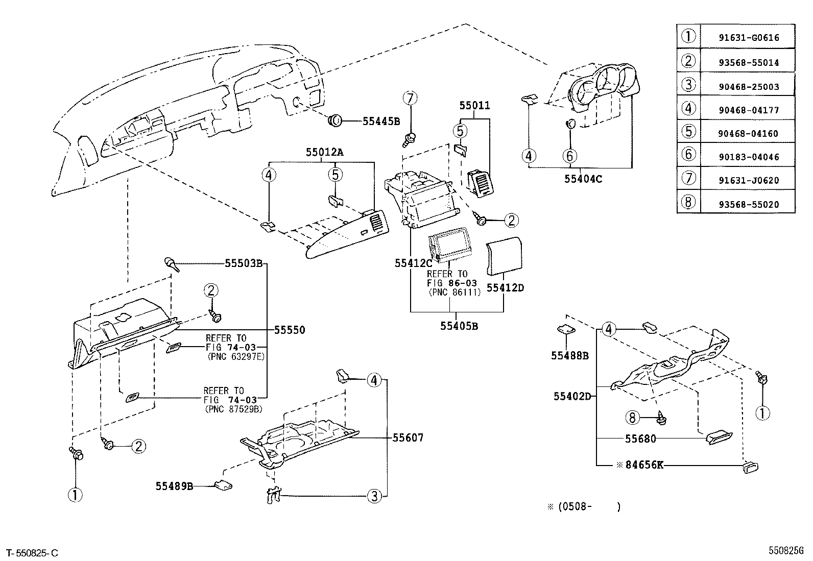  SOARER SC430 |  INSTRUMENT PANEL GLOVE COMPARTMENT