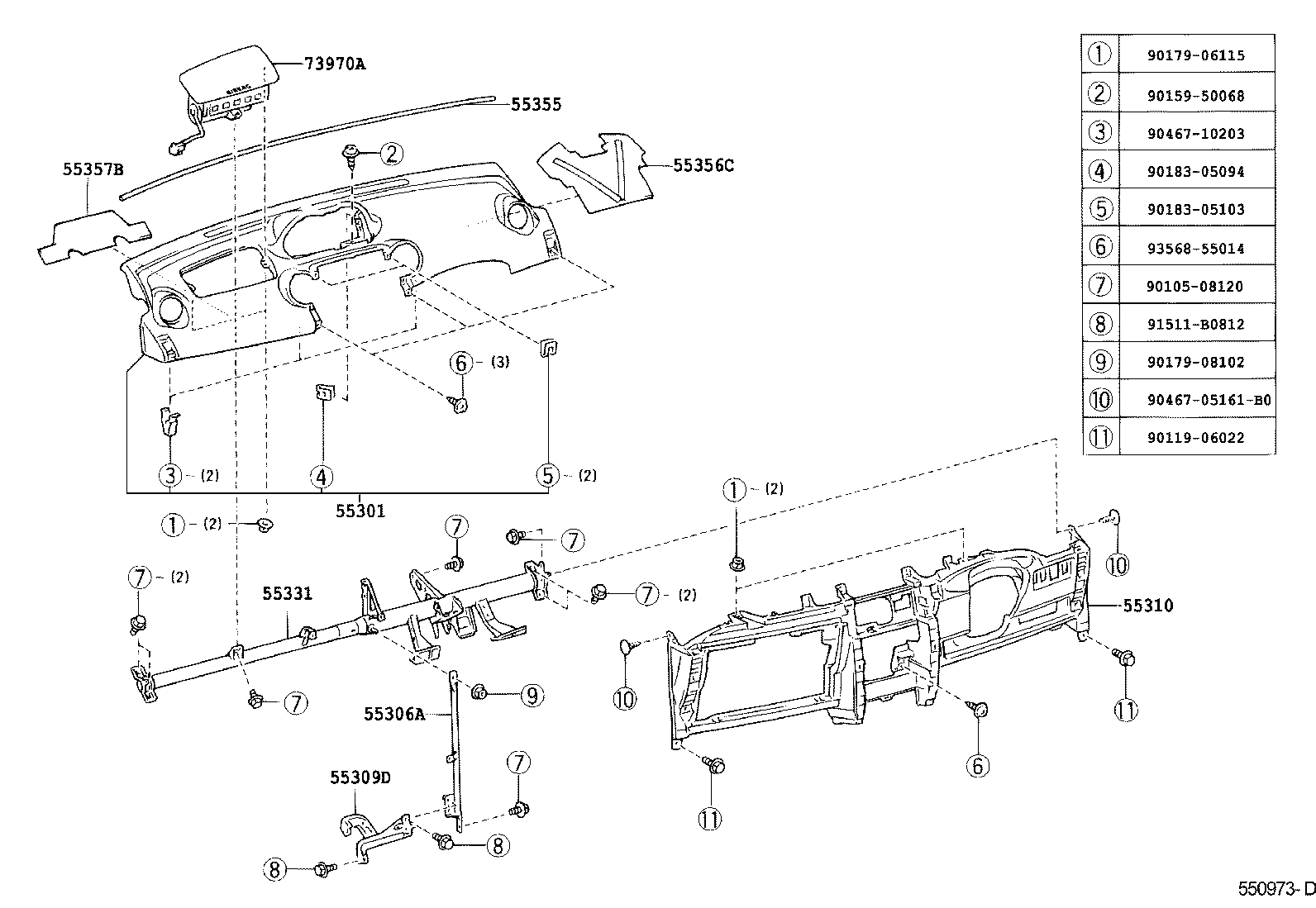  IST |  INSTRUMENT PANEL GLOVE COMPARTMENT