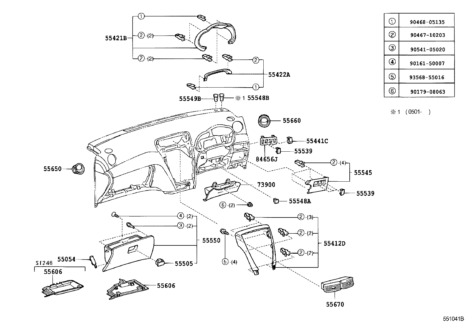  CALDINA |  INSTRUMENT PANEL GLOVE COMPARTMENT