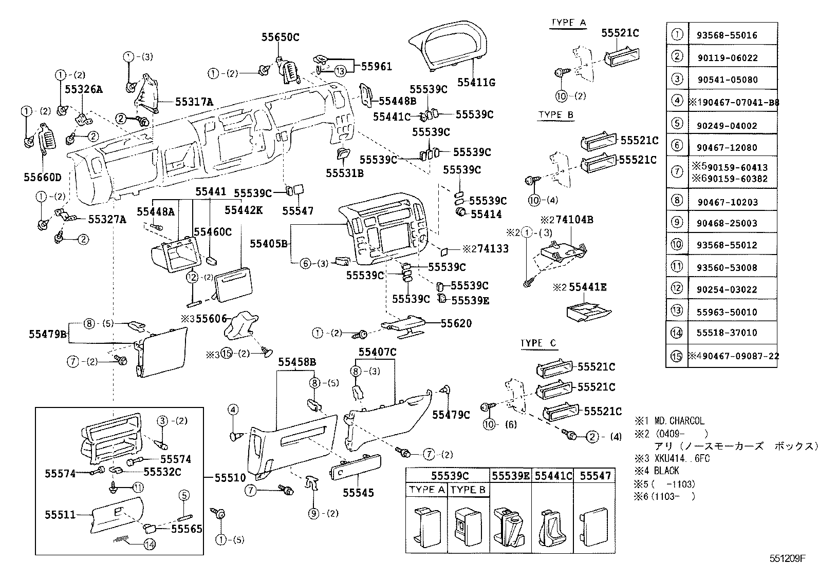  DYNA TOYOACE HV |  INSTRUMENT PANEL GLOVE COMPARTMENT