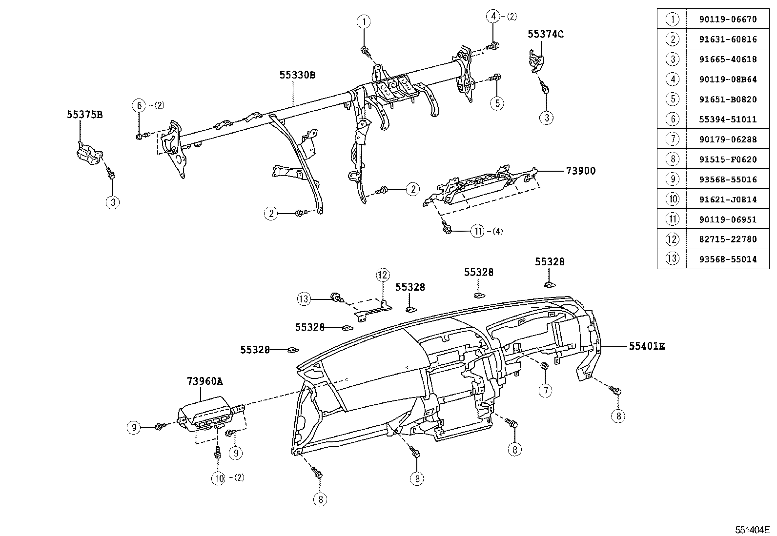  MARK X |  INSTRUMENT PANEL GLOVE COMPARTMENT