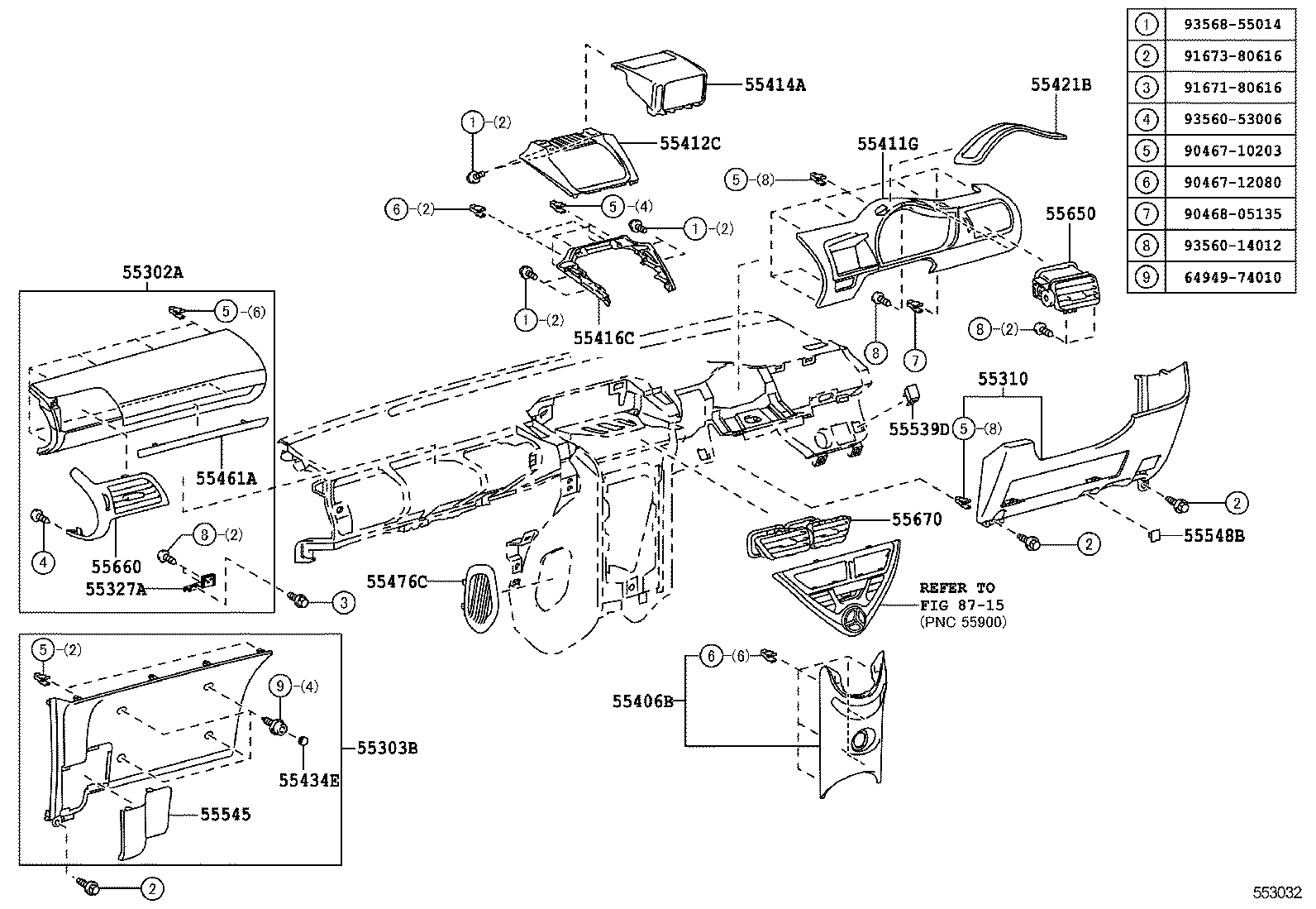  EQ EV |  INSTRUMENT PANEL GLOVE COMPARTMENT