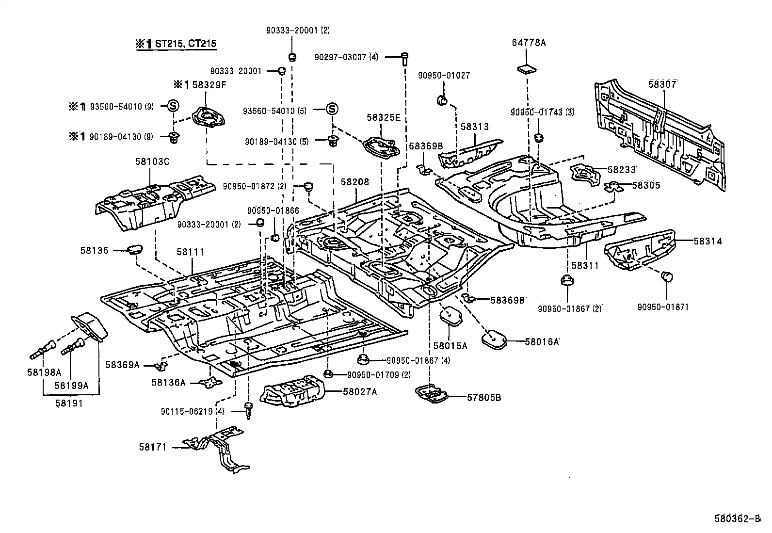  CALDINA |  FLOOR PAN LOWER BACK PANEL