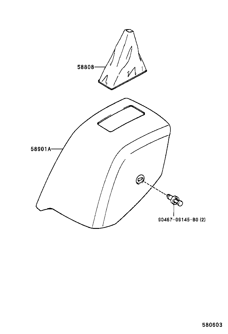  DYNA 150 TOYOACE G15 |  CONSOLE BOX BRACKET