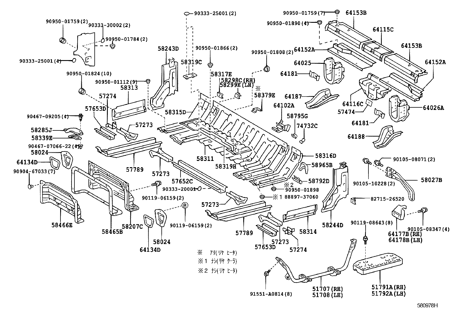  DYNA TOYOACE |  REAR FLOOR PANEL REAR FLOOR MEMBER