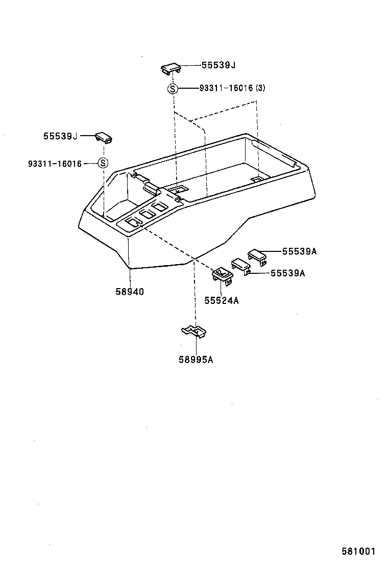  LITE TOWNACE |  CONSOLE BOX BRACKET