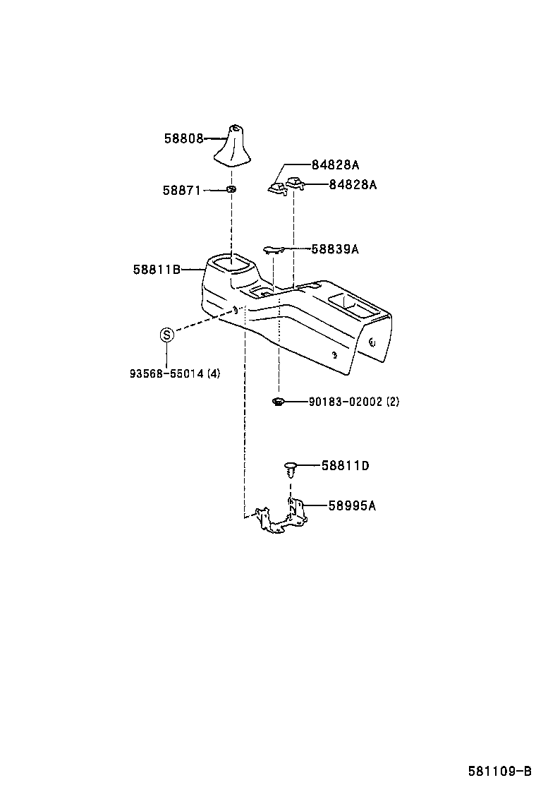  MR S |  CONSOLE BOX BRACKET