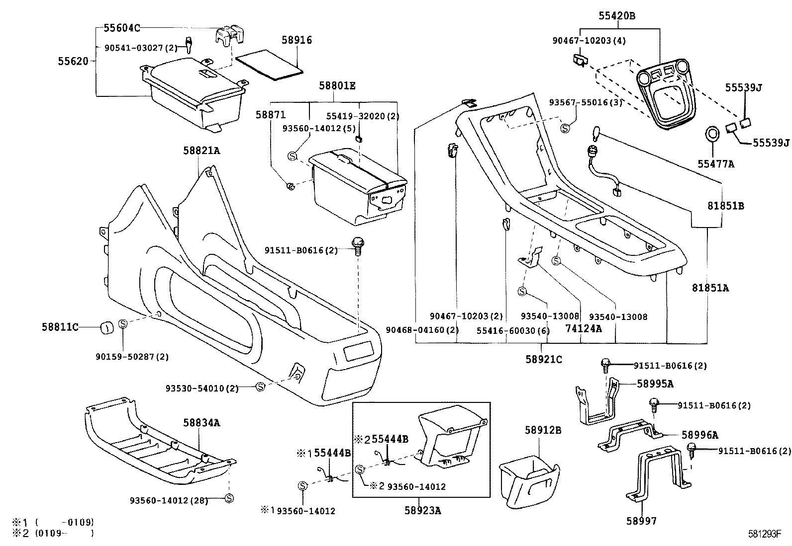  KLUGER L V |  CONSOLE BOX BRACKET