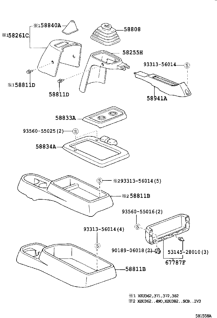  DYNA TOYOACE |  CONSOLE BOX BRACKET