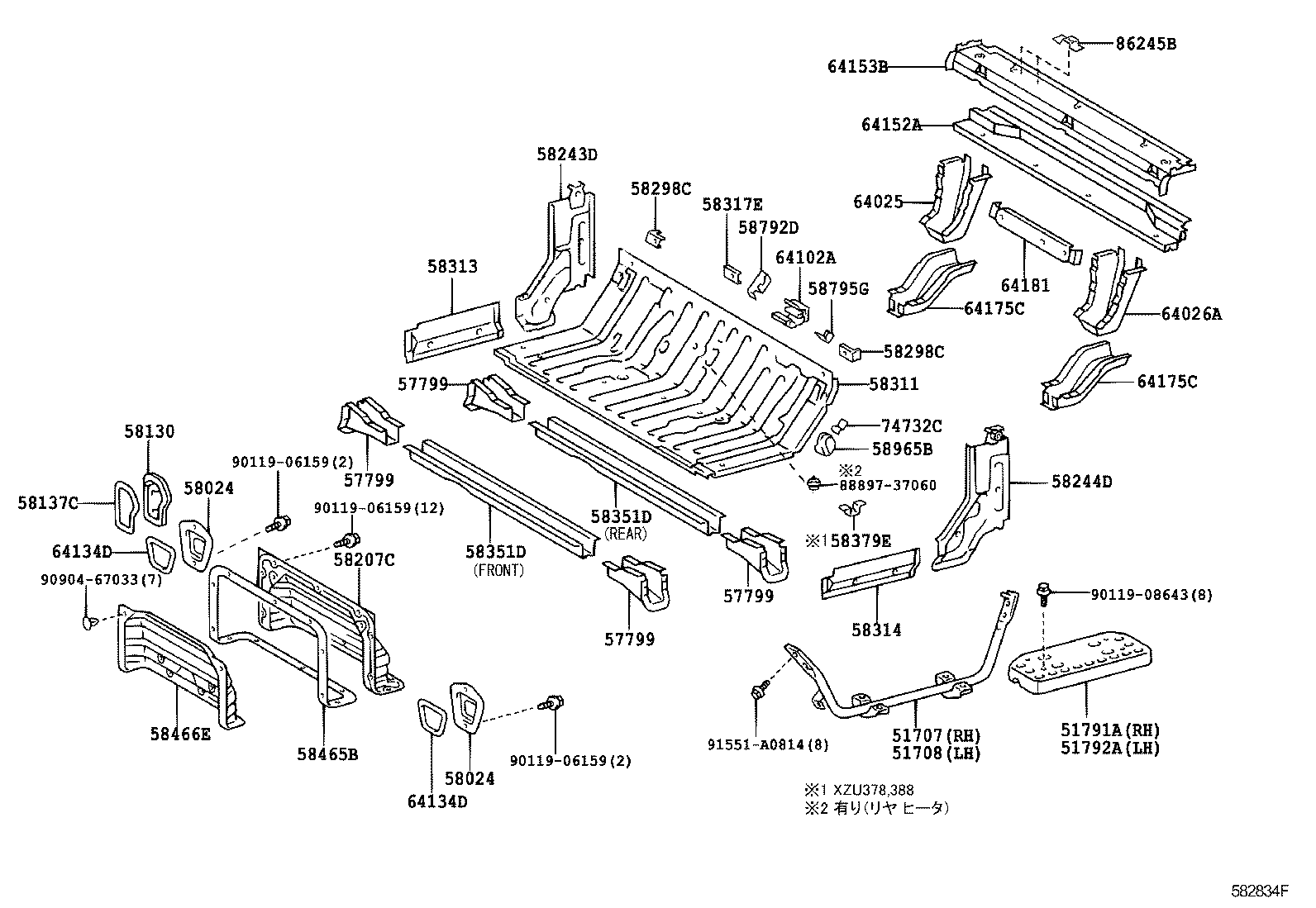  DYNA TOYOACE |  REAR FLOOR PANEL REAR FLOOR MEMBER