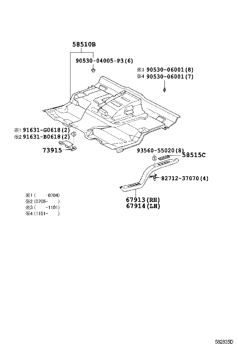  DYNA TOYOACE HV |  FLOOR MAT SILENCER PAD
