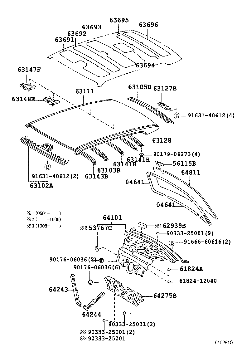 CENTURY |  ROOF PANEL BACK WINDOW GLASS