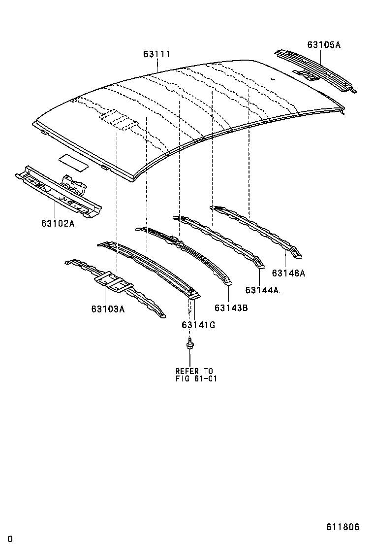  RAUM |  ROOF PANEL BACK WINDOW GLASS
