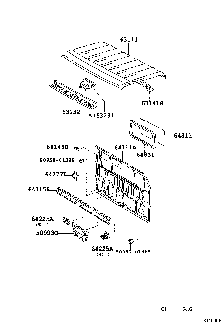  DYNA TOYOACE |  ROOF PANEL BACK PANEL