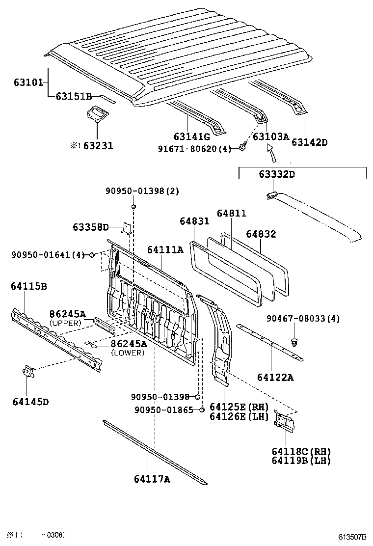  DYNA TOYOACE |  ROOF PANEL BACK PANEL