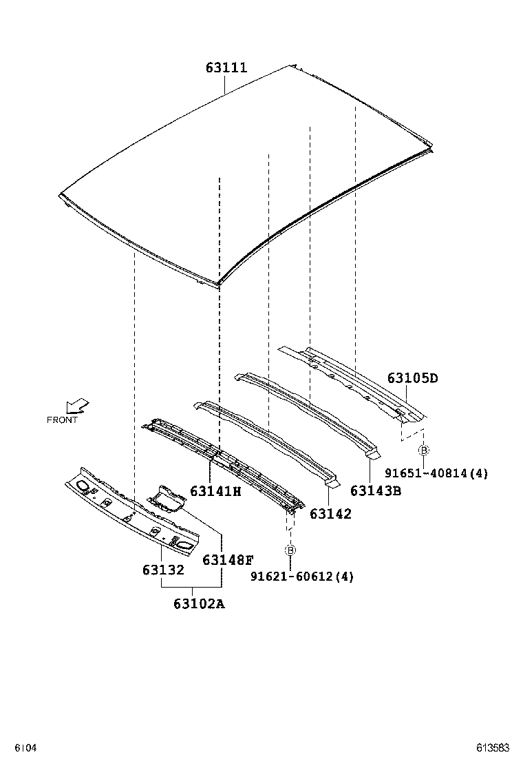 PASSO |  ROOF PANEL BACK WINDOW GLASS