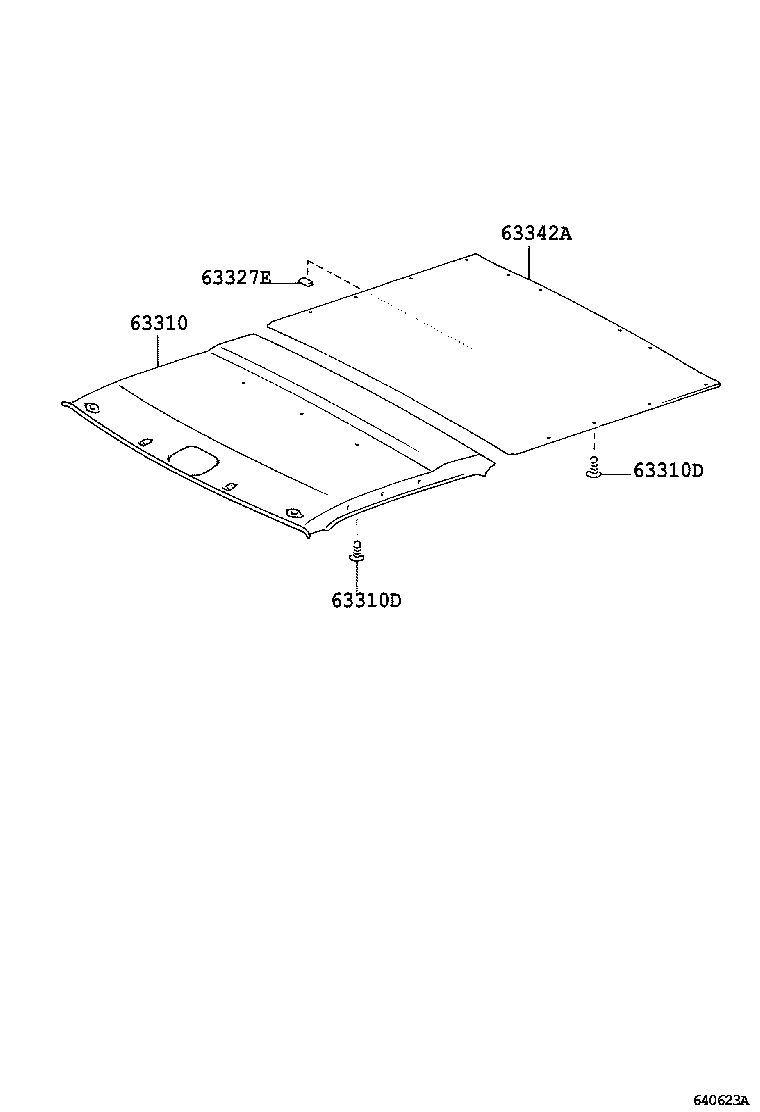  DYNA TOYOACE |  ROOF HEADLINING SILENCER PAD