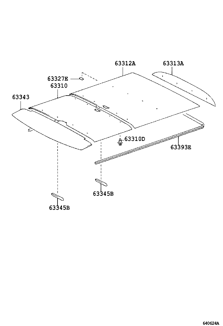  DYNA TOYOACE |  ROOF HEADLINING SILENCER PAD
