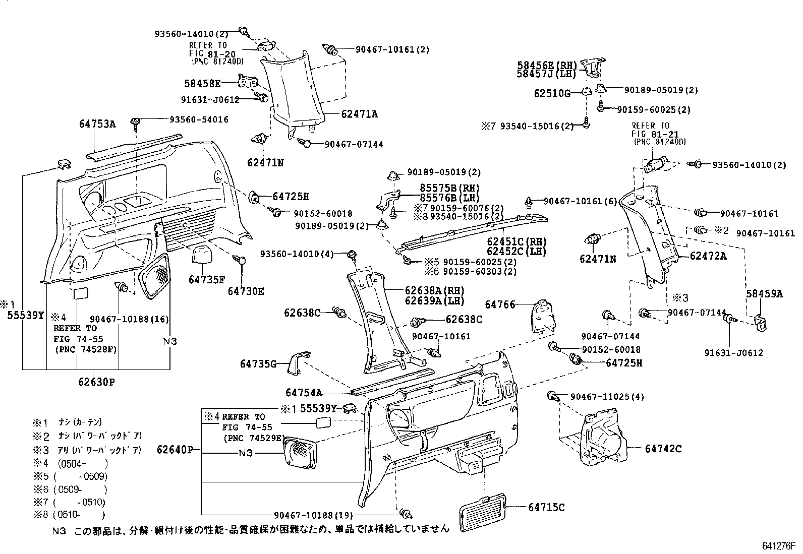  ALPHARD HV |  INSIDE TRIM BOARD