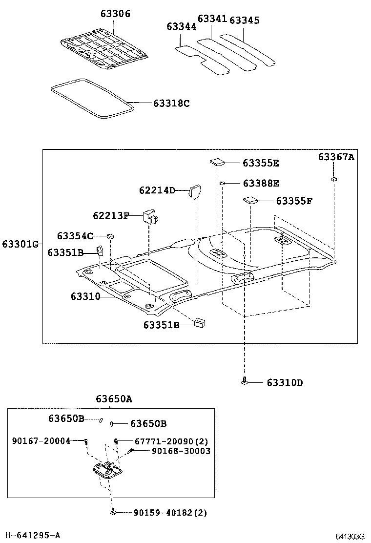 KLUGER L V |  ROOF HEADLINING SILENCER PAD
