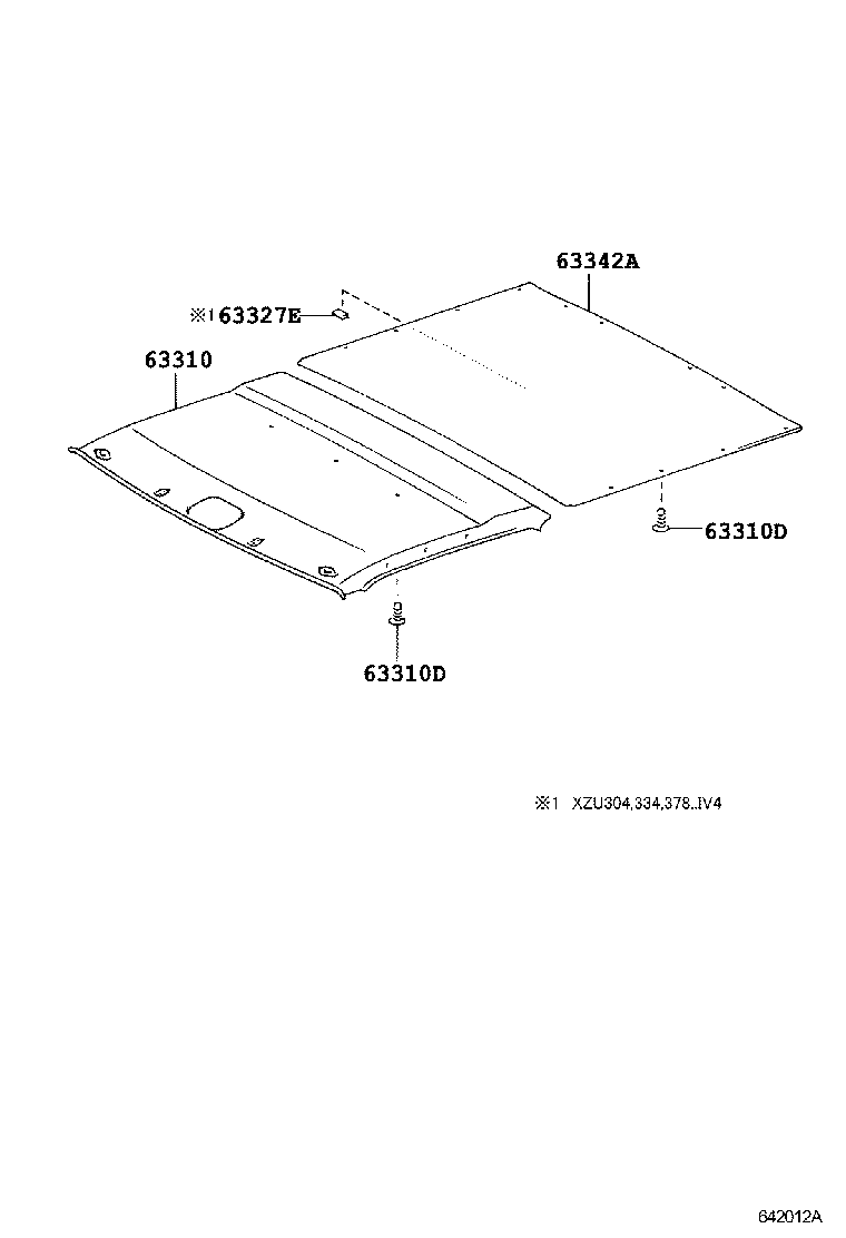  DYNA TOYOACE |  ROOF HEADLINING SILENCER PAD