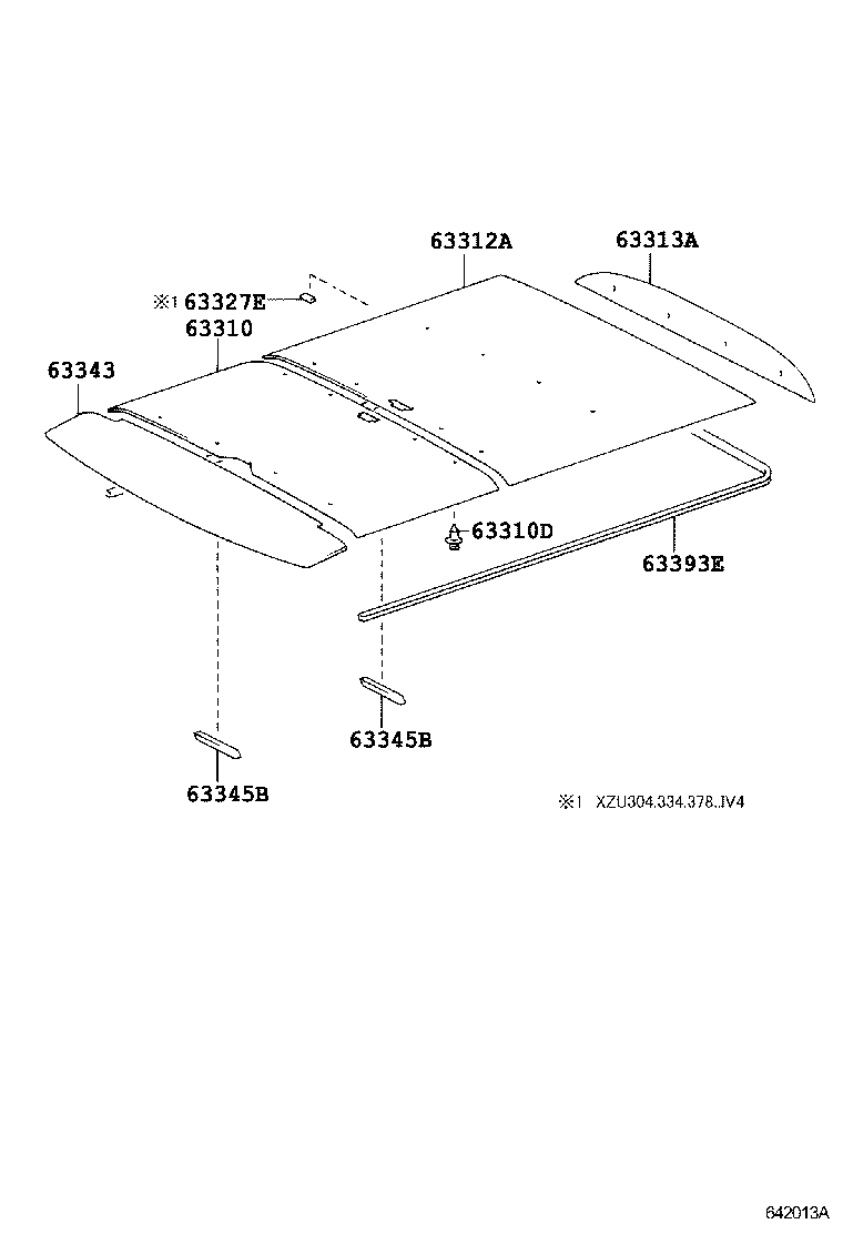  DYNA TOYOACE |  ROOF HEADLINING SILENCER PAD