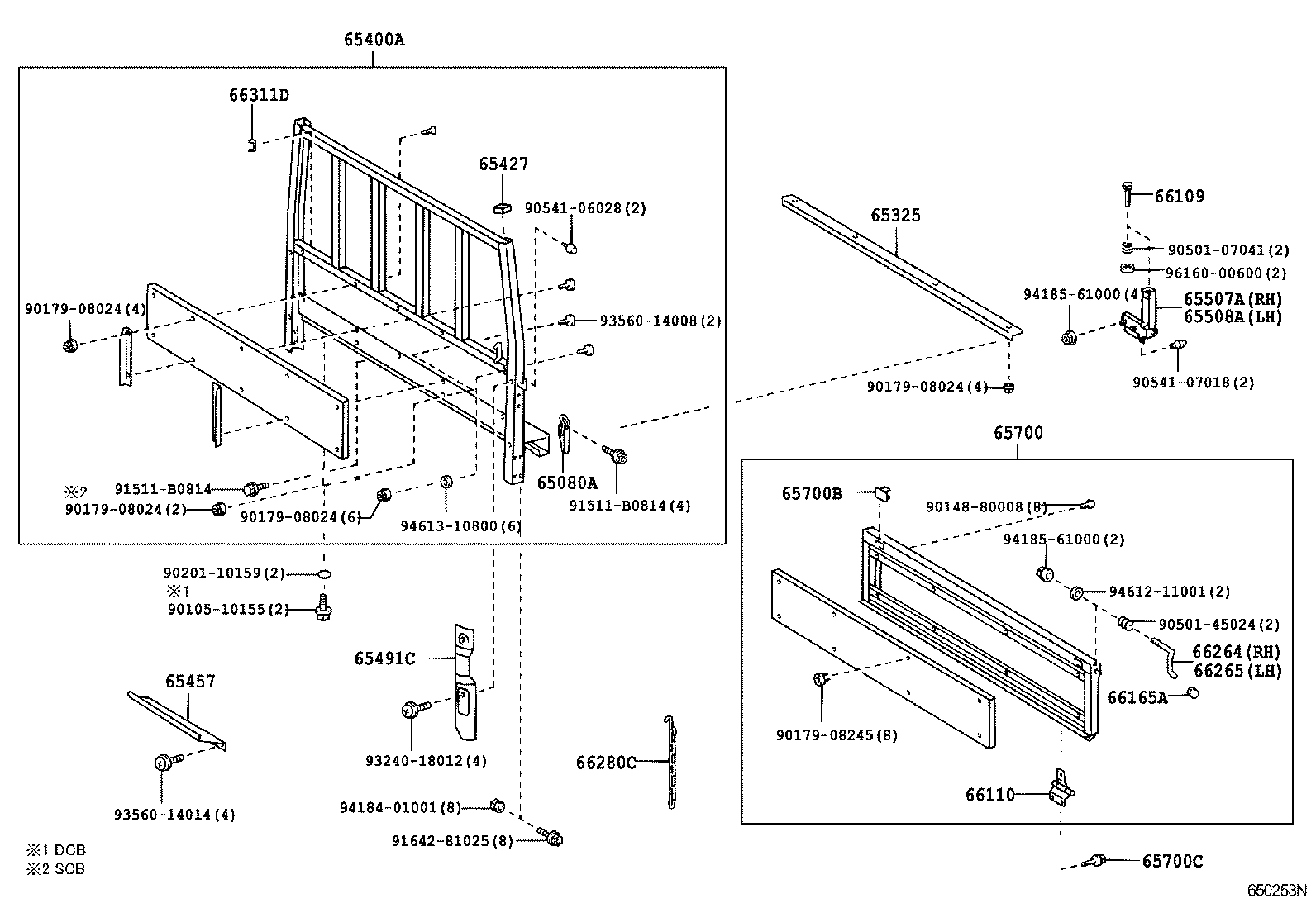  DYNA TOYOACE |  REAR BODY GUARD FRAME TAIL GATE