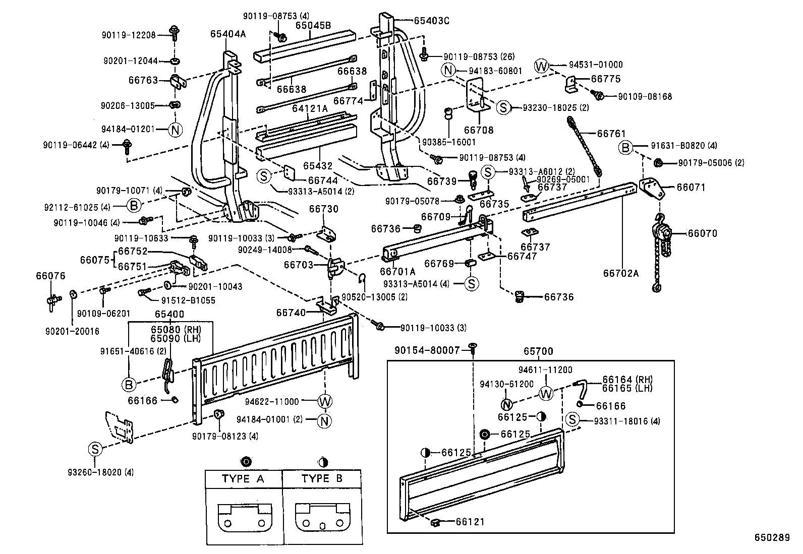  LITE TOWNACE |  REAR BODY GUARD FRAME TAIL GATE