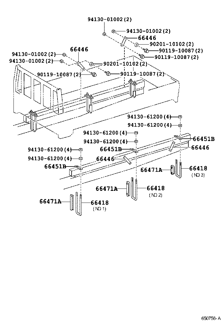  DYNA TOYOACE |  REAR BODY MOUNTING