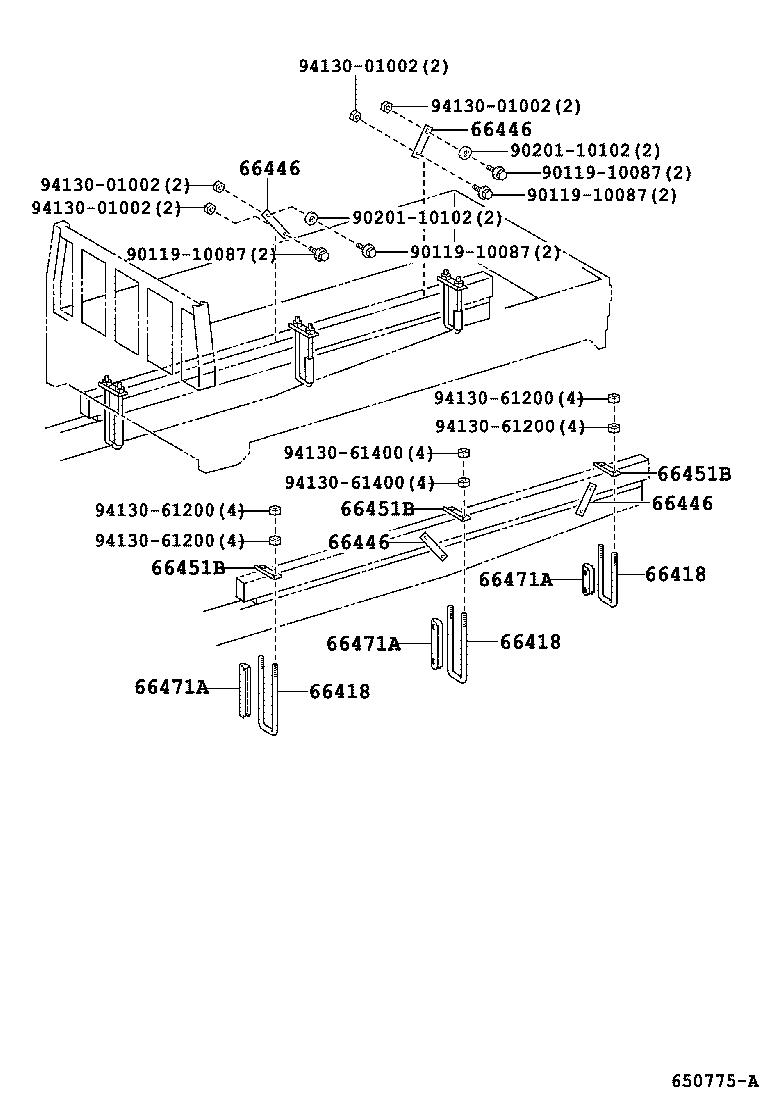  DYNA TOYOACE HV |  REAR BODY MOUNTING
