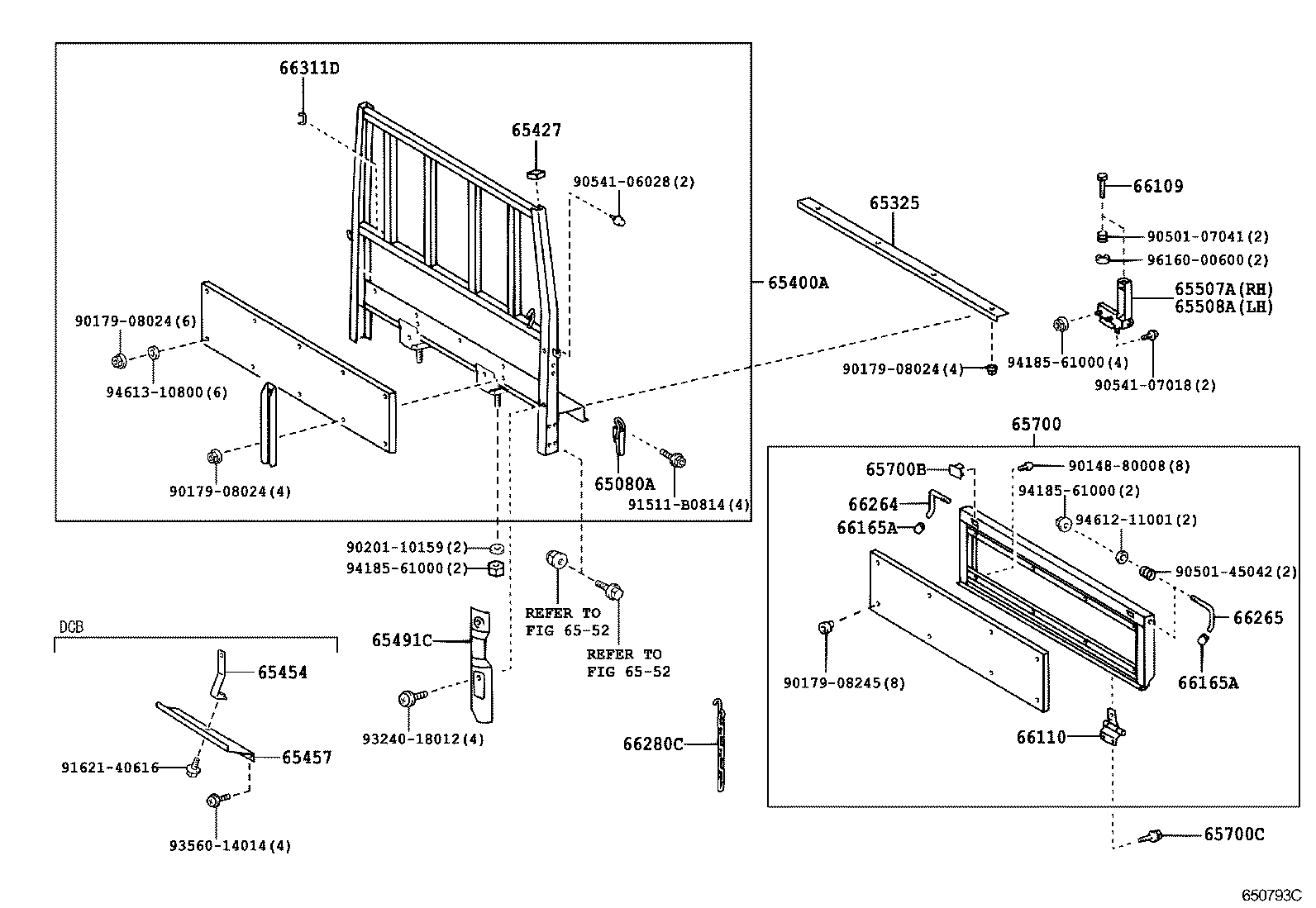  DYNA TOYOACE |  REAR BODY GUARD FRAME TAIL GATE