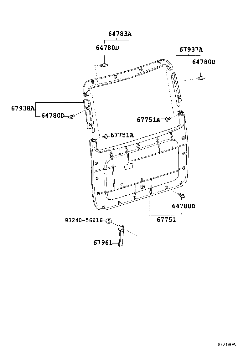  LITE TOWNACE NOAH V |  BACK DOOR PANEL GLASS
