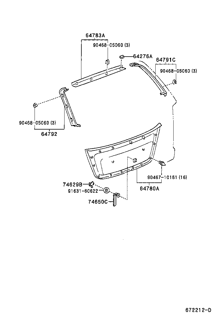  KLUGER L V |  BACK DOOR PANEL GLASS