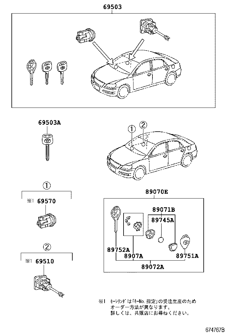  MARK X |  LOCK CYLINDER SET