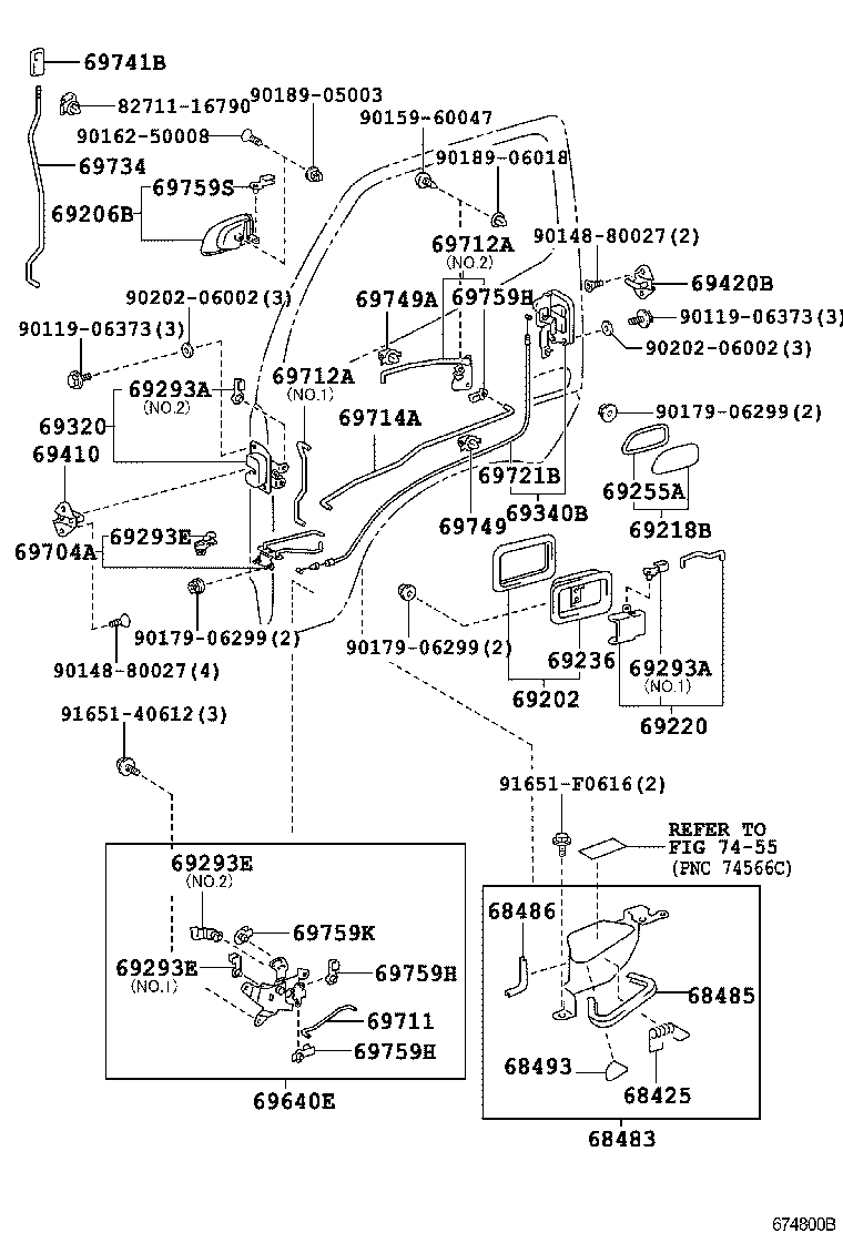  DYNA TOYOACE |  FRONT DOOR LOCK HANDLE