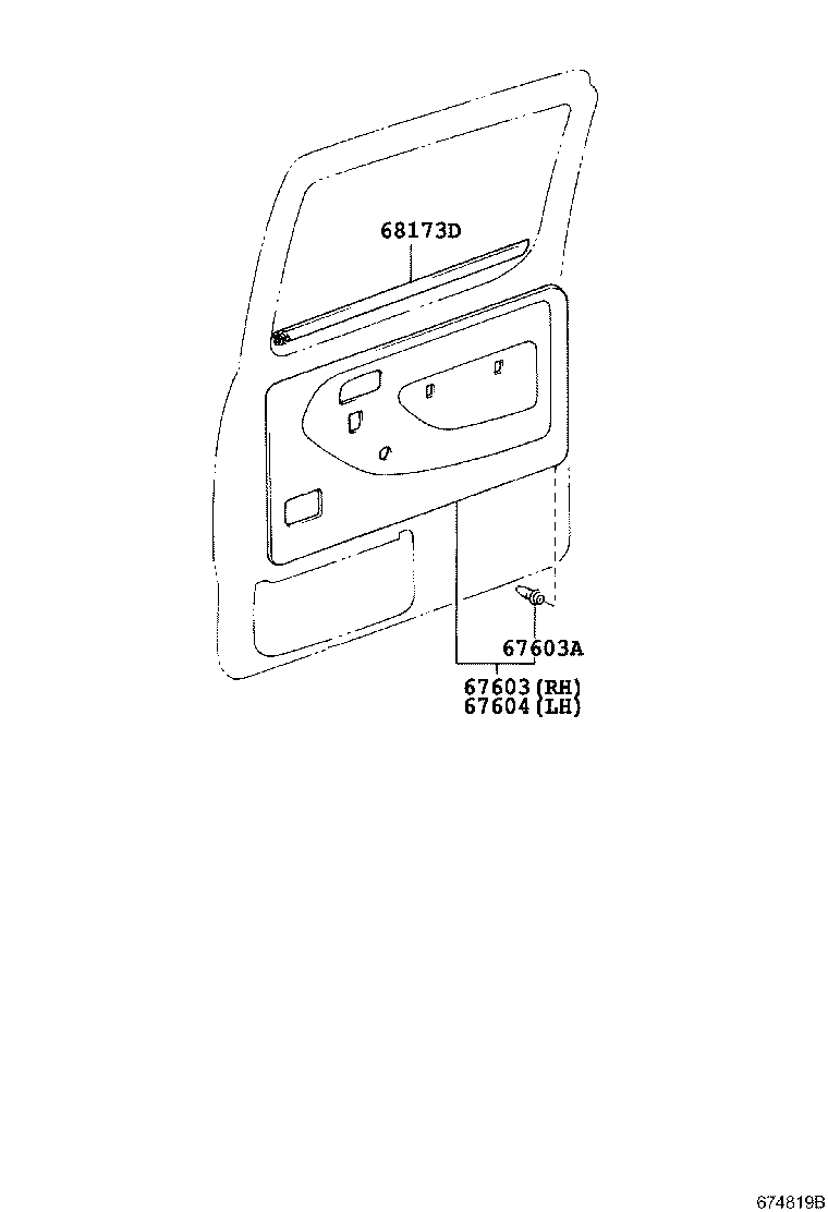  DYNA TOYOACE |  REAR DOOR PANEL GLASS