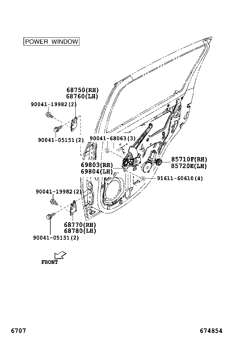  PASSO |  REAR DOOR WINDOW REGULATOR HINGE