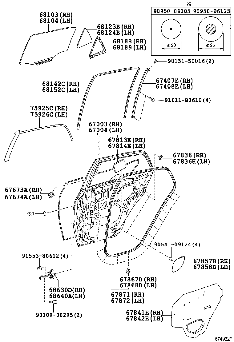  BLADE |  REAR DOOR PANEL GLASS