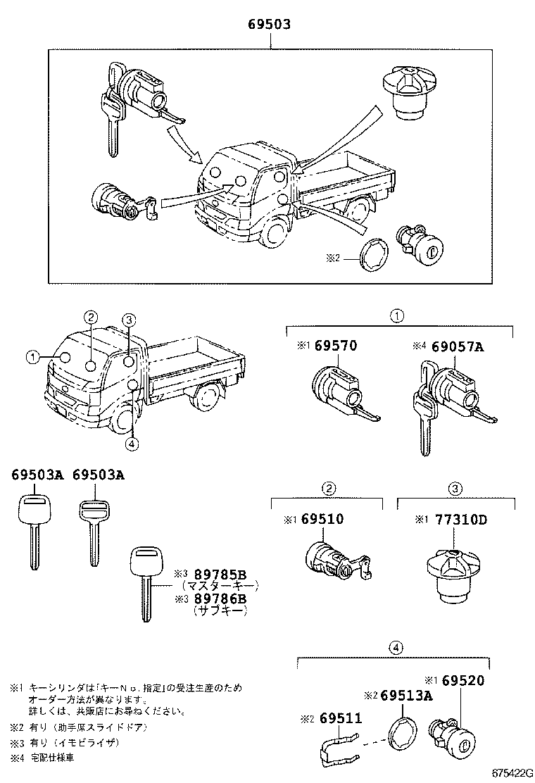  DYNA TOYOACE |  LOCK CYLINDER SET