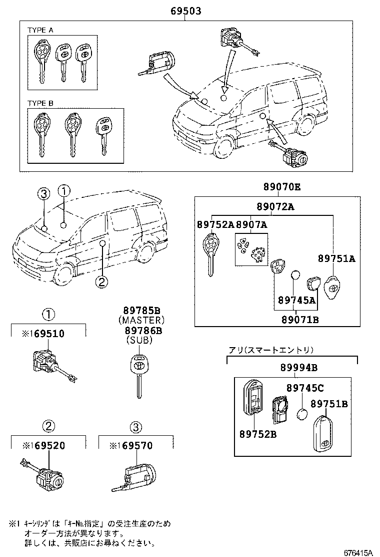  ALPHARD G V |  LOCK CYLINDER SET