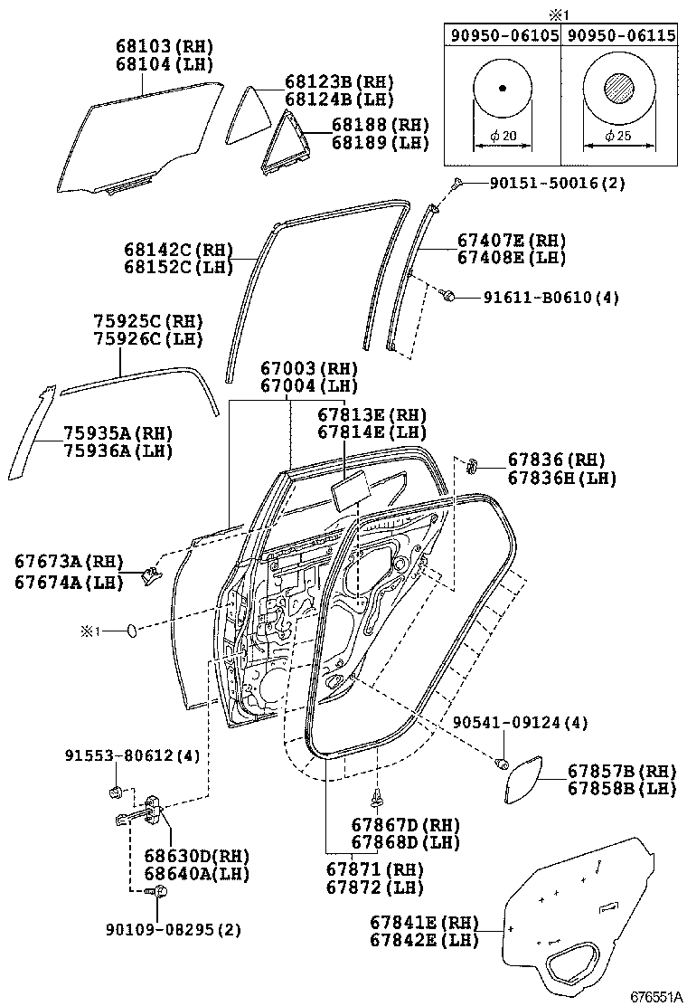  BLADE |  REAR DOOR PANEL GLASS